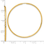 14k D/C 1.50mm Endless Hoop Earrings
