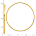 14k D/C 1.50mm Endless Hoop Earrings