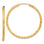 14k Polished and Satin D/C 2.00mm Endless Hoop Earrings