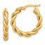 14k Polished Twisted Hoop Earrings