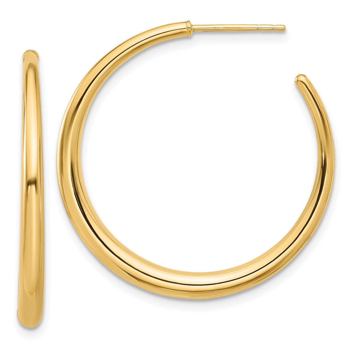 Hoop Stud Earrings in 14K Yellow Gold, 32mm - Sophia Jewelers Main image