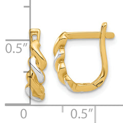 14K Rhodium Hinged Post Earrings