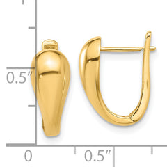 14K Polished Hinged Earrings