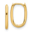 14K Polished Oval Hinged Hoop Earrings