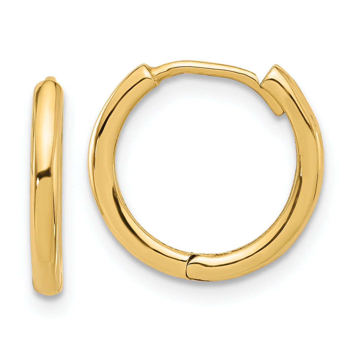14K Polished Hinged Hoop Earrings Main image