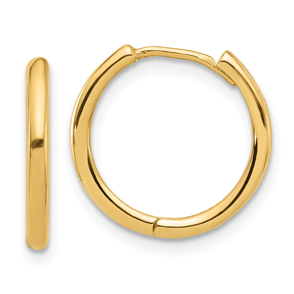 14K Polished Hinged Hoop Earrings