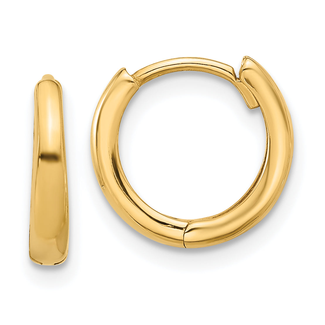 14K Polished Hinged Hoop Earrings Main image