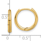 14K Polished Hinged Hoop Earrings
