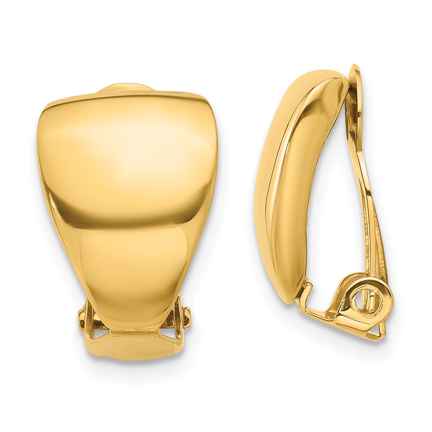 14K Polished Omega Clip Non-pierced Earrings Main image