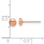 14K Rose Gold Polished 4.5mm Button Post Earrings