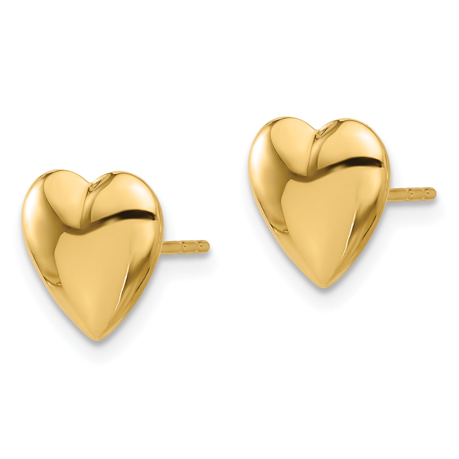 14K Polished Puffed Heart Post Earrings Secondary image