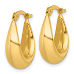 14k Polished Tapered Hollow Hoop Earrings