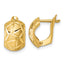 14k Polished and Brushed Diamond-cut Omega Back Earrings