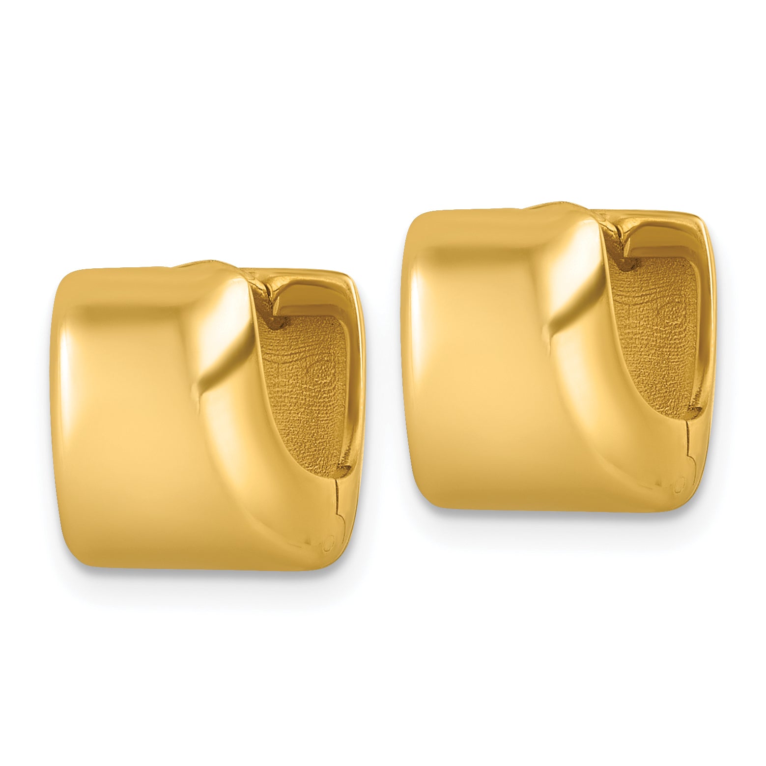 14k Polished Square Hinged Hoop Earrings Secondary image
