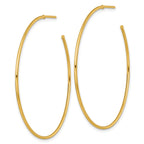 14k Polished 1.2 x 50mm Solid C-Hoop Post Earrings