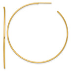 14k Polished 1.2 x 55mm Solid C-Hoop Post Earrings