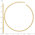 14k Polished 1.2 x 70mm Solid C-Hoop Post Earrings