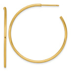 14k Polished 1.5 x 40mm Solid C-Hoop Post Earrings