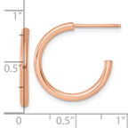 14K Rose Gold C-Hoop Earrings