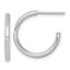 14k White Gold Polished 2.0 x 20mm Tube C-Hoop Post Earrings