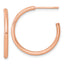 14k Rose Gold Polished 2.0 x 25mm Tube C-Hoop Post Earrings