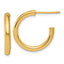 14k Polished 2.5 x 20mm Tube C-Hoop Post Earrings