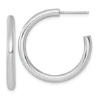 14k Polished 3.0 x 30mm Tube C-Hoop Post Earrings