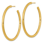14k Polished 3.0 x 50mm Tube C-Hoop Post Earrings