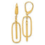 14K Polished Dangle Rectangles Leverback Earrings