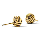Triple Knot Stud Earrings in 14K Yellow Gold, 9mm - Sophia Jewelers