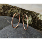 Endless Tube Hoop Earrings in 14K Rose Gold, 1.5x25mm - Sophia Jewelers