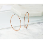 Endless Tube Hoop Earrings in 14K Rose Gold, 40mm - Sophia Jewelers
