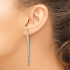 14K White Gold Twisted Stud Earrings