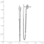 14K White Gold Twisted Stud Earrings
