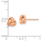 14k Rose Gold Polished Love Knot Post Earrings