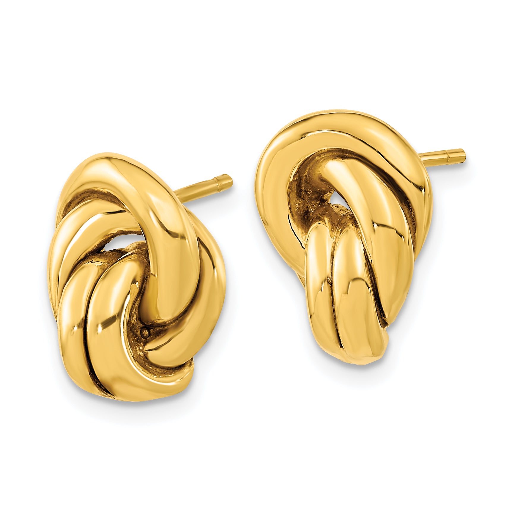 14k Polished Love Knot Hollow Post Earrings Secondary image