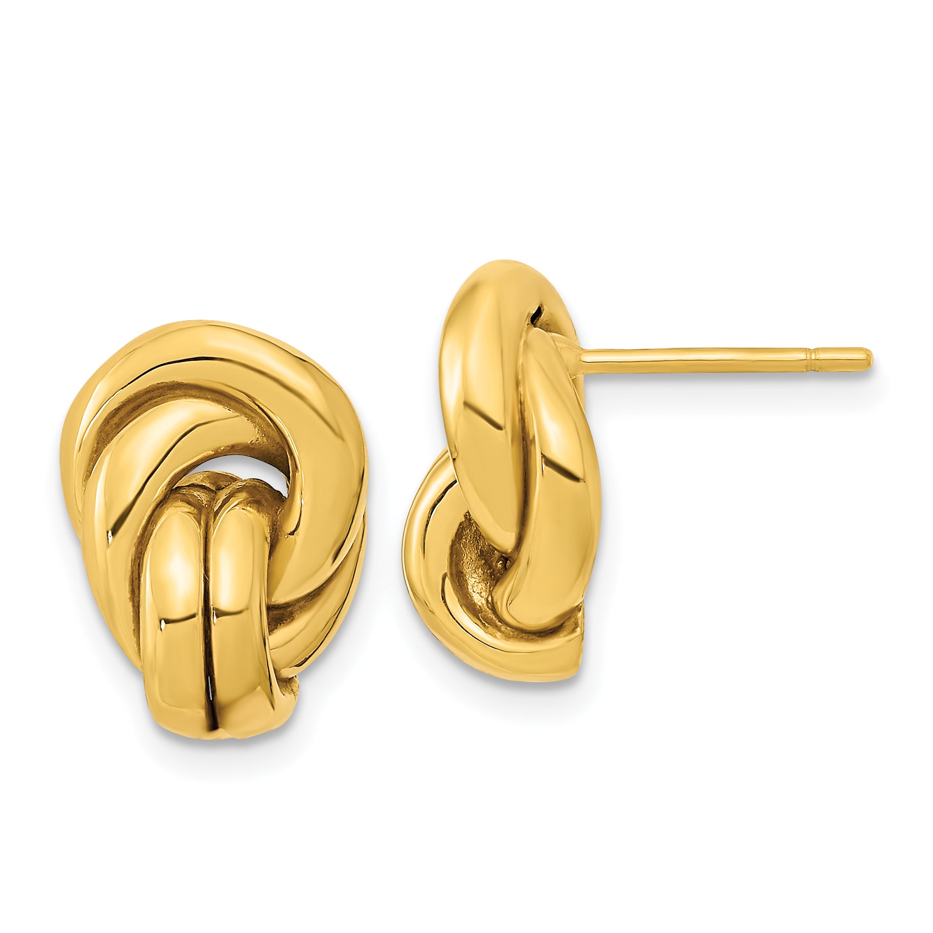 14k Polished Love Knot Hollow Post Earrings Main image