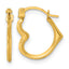 14k Polished Heart Shape Hoop Earrings