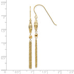 14k Bead and Chain Dangle Earrings
