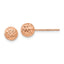 14K Rose Gold 6mm Ball Post Earrings