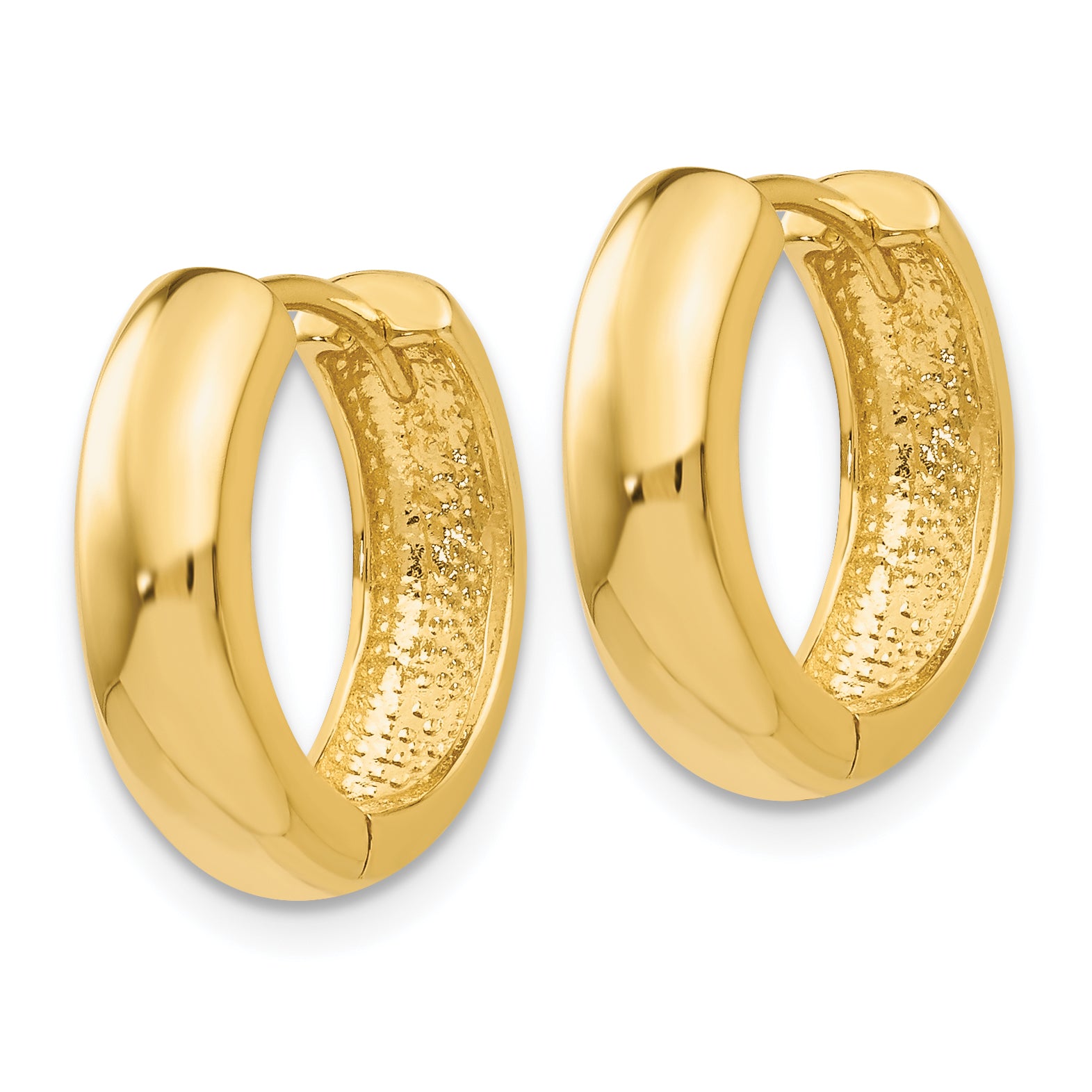 14k Round Hinged Hoop Earrings Secondary image