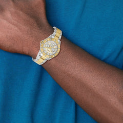 Mens Chisel IP-plated Two-tone Stainless Steel Silver-tone Dial Watch