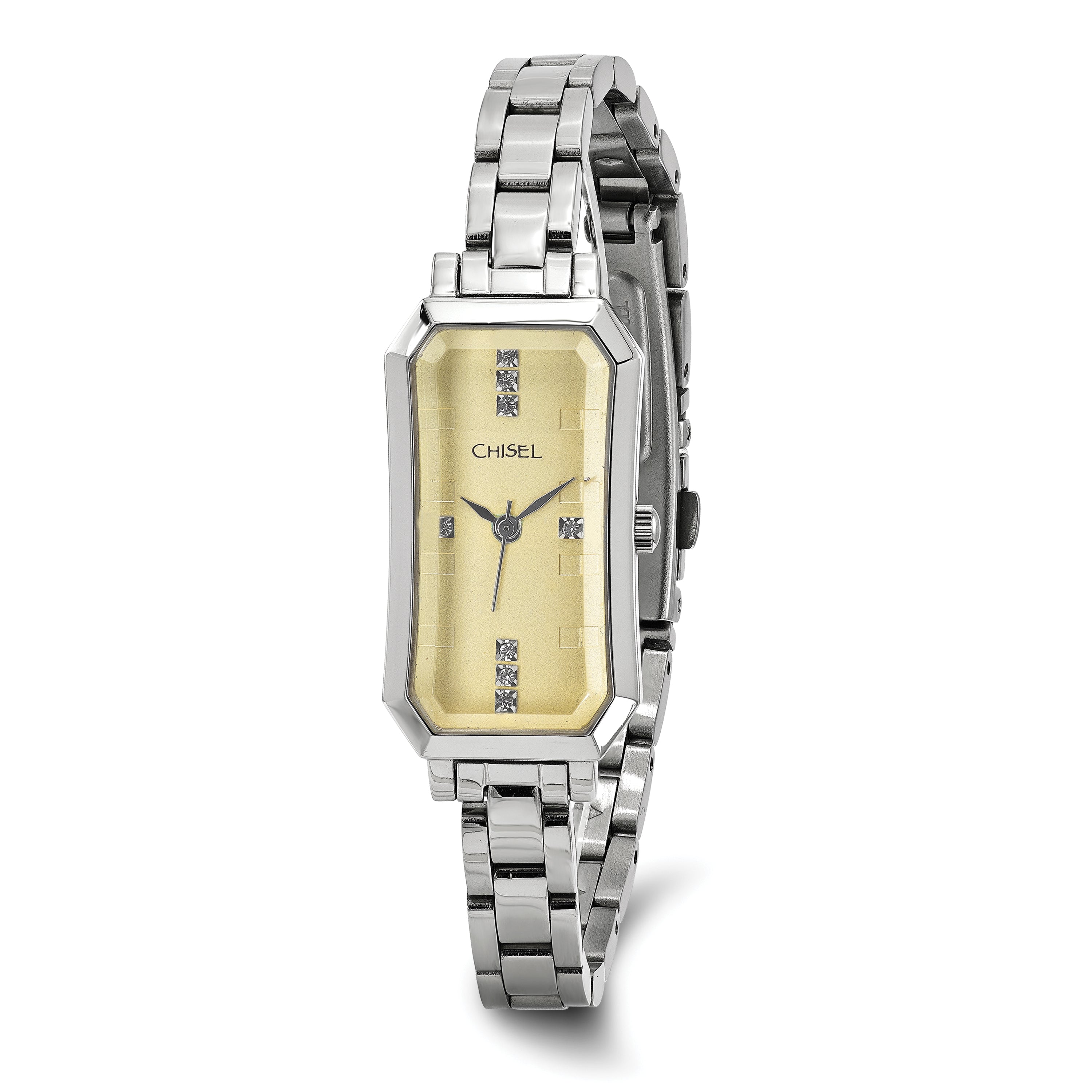Ladies Chisel Stainless Steel Champagne Dial Watch