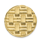 14K Mens Circular Basketweave Textured Tie Tac