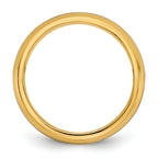 14k Two-Tone Yellow and White 8mm Beveled Edge Wedding Band