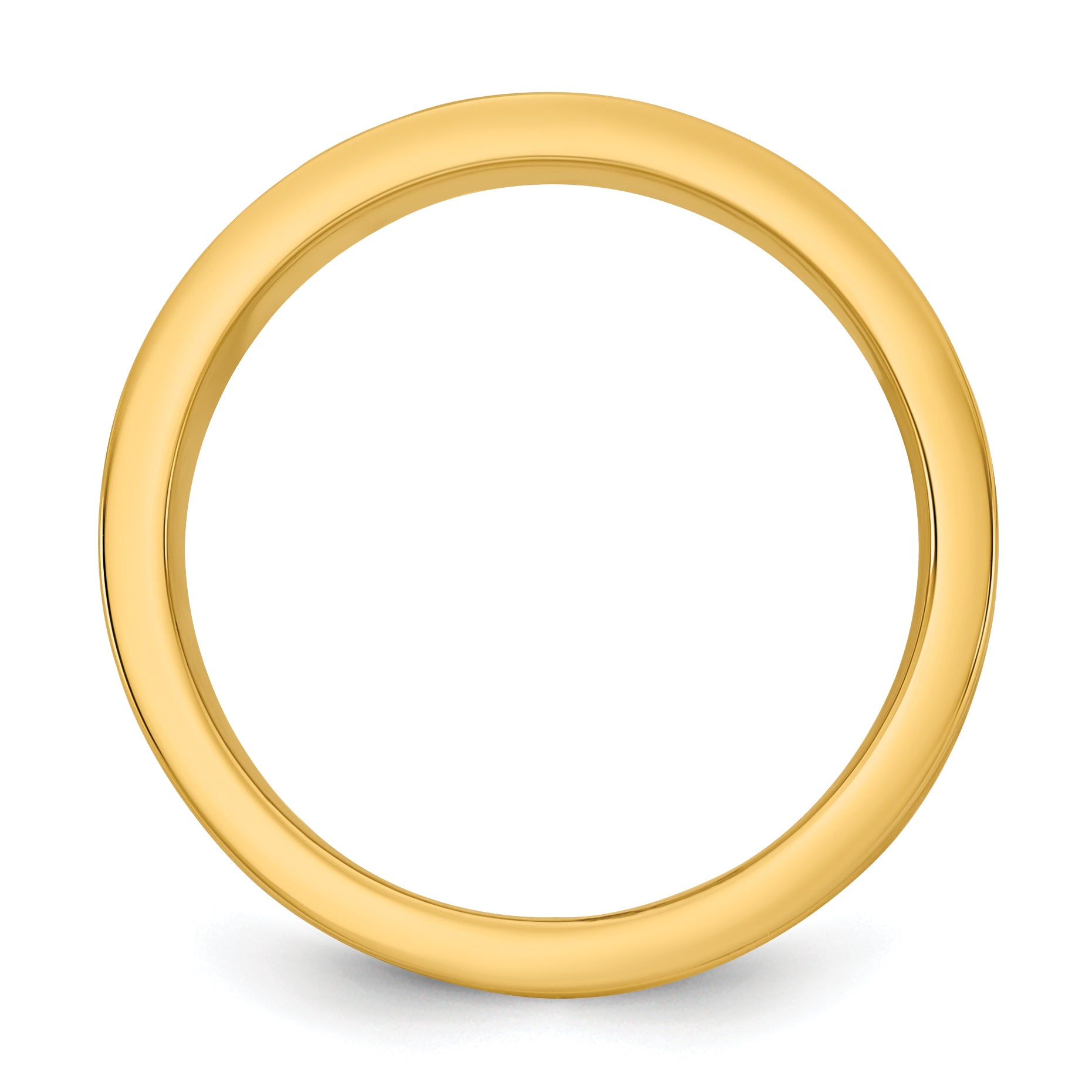 14k Two-Tone Y/W 7mm Step Up Flat Edge Wedding Band Size 13.5