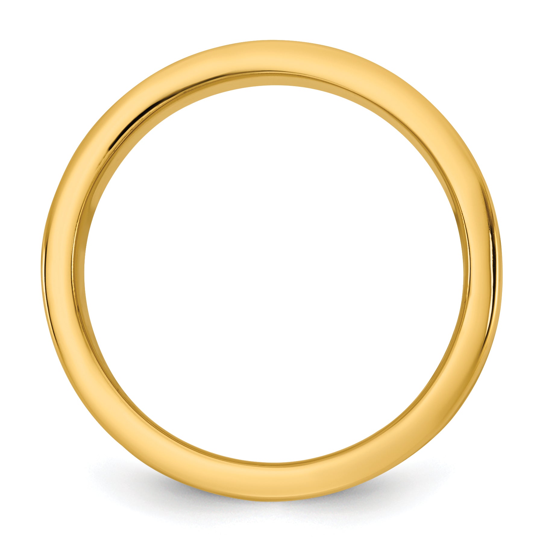 14k Two-Tone Y/W 8mm Step Up Flat Edge Wedding Band Size 13.5