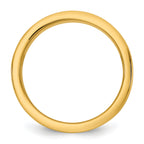 14k Two-Tone Y/W 8mm Step Up Flat Edge Wedding Band Size 13.5