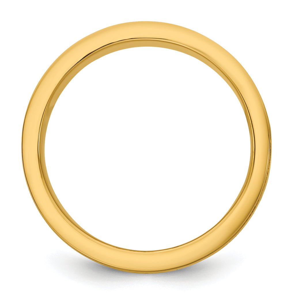 14k Two-Tone Y/W 7mm Milgrain Wedding Band Size 13.5