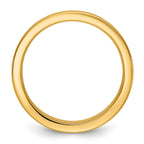 14k Two-Tone Y/W 7mm Step Up Beveled Wedding Band Size 13.5